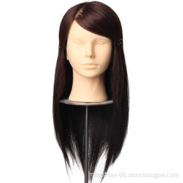 No makeup black mix hair mannequin head with hair training on sale